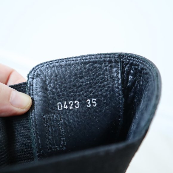 Vero Cuoio Black Leather Riding Boots, Size 5 - Picture 14 of 16